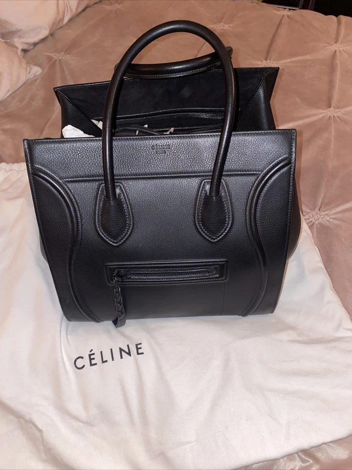 Bolso de equipaje de cuero Celine Phantom negro Foto 2 de 4