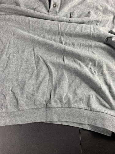 Men’s size XXL Tall 100% cotton gray Eddie Bauer polo shirt waistband M - Picture 5 of 6