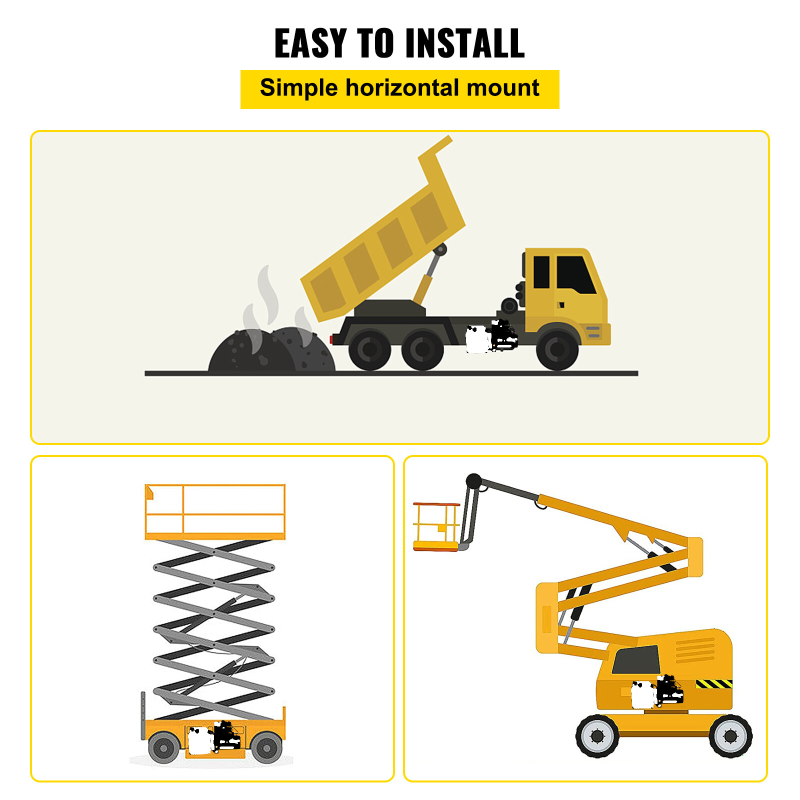 VEVOR 3 Quart 12V KTI Double Acting Hydraulic Pump with Manual Override