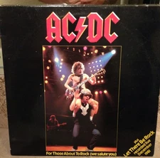 AC/DC For Those About To Rock 12" Single EP LP RARE