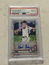 2020 Bowman Draft Tekoah Roby First Bowman Chrome Sparkle Auto /71 PSA 10