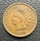 1908 Indian Head Cent Penny! Strong Date - Beautiful Early US Copper Coin!