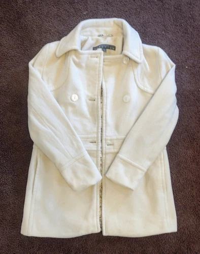 OFF WHITE Cappotto donna Kenneth Cole Reaction misto lana taglia 6