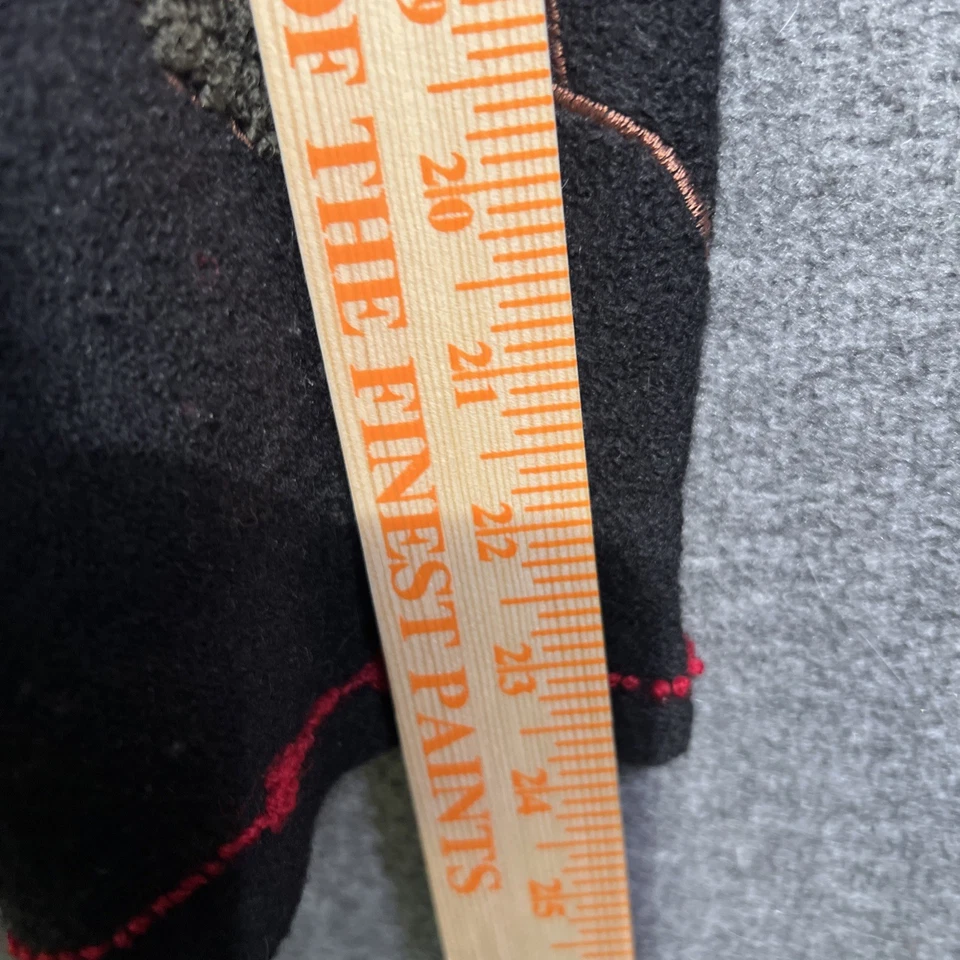 Vintage Y2k %100 Boiled Wool Tally-Ho Cardigan L Large Fall Chrismas embroidered - Image 3 of 4