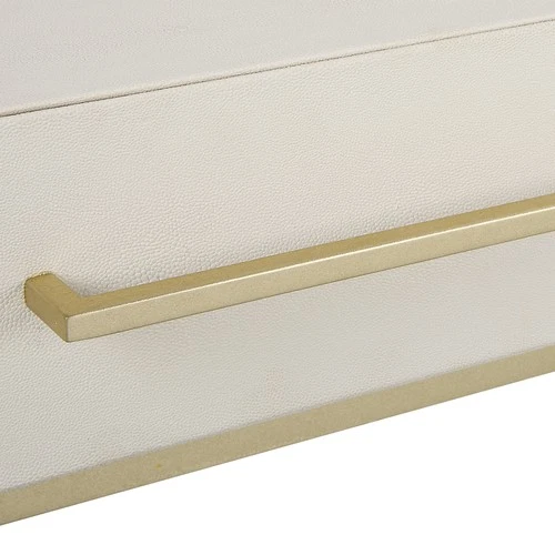 Uttermost 22900 48" MDF and Metal 2 Drawer Writing Desk - Gold - Picture 2 of 6