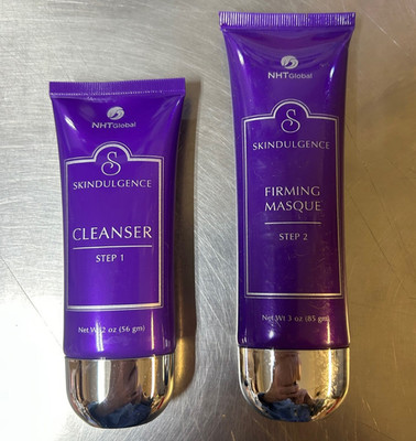 Skindulgence Step 1 & 2 FACIAL Cleanser 2oz & Firming Mask Masque 3oz NHT Global