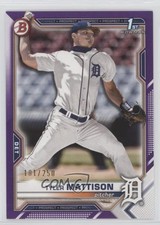 2021 Bowman Draft Purple 101/250 Tyler Mattison #BD-58 1u6