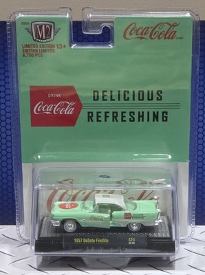 1/64 M2 Machines Coca-Cola Green 1957 DeSoto Fireflite Diecast Car A24 2022