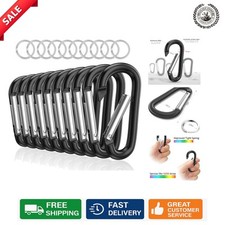 Spring-Loaded 3" Aluminum Carabiners - Perfect for Camping Hiking Gear