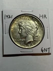1921 $1 Silver Peace Dollar AU/UNC High Relief Key Date Nice Luster