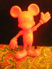 Vtg. 1970's Louis Marx Walt Disney Hard Plastic Mickey Mouse Unpainted Figure