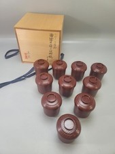 Lacquer Soup Bowl Set Ten Makie Design Small Covered Bowls With Box Japan