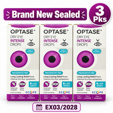 OPTASE Dry Eye Intense Drops 10mL 3 Pack Preservative Free EXP 03/2028