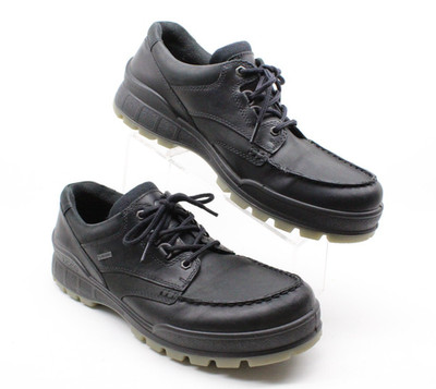 Ecco Track 25 Low GTX Mens Sz 13-13.5 EU 47 Shoes Bison Black Leather Moc Toe