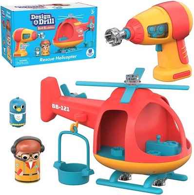 Educational Insights Design & Drill Bolt Buddies Helicopter - Small, Multi 