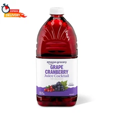Amazon Grocery, Grape Cranberry Juice Cocktail, 64 Fl Oz (Previously Happy Belly