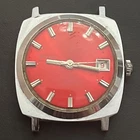 Vintage Seiko Sea Lion M88 Automatic Red Dial 30 Jewels Date Men's Watch Runs