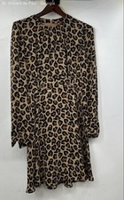 Tory Burch Leopard Print Dress Women's Size 6 Brown Designer