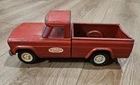 Vintage Red Tonka Jeep Pick Up Truck Toy 9" Pressed Steel