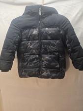 ZeroXposur Coat Boys Size 4/5 Black Fleece Lined Puffer Faux Fur Hooded