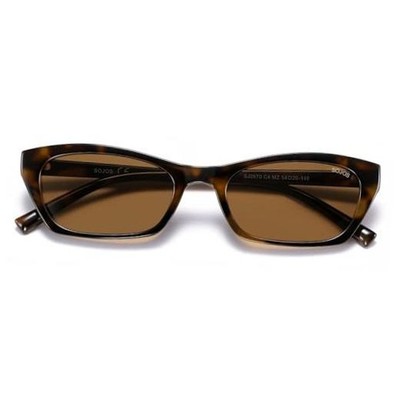 Trendy Cat Eye Polarized Sunglasses for Women Men, Retro 90s Y2K Small Thin