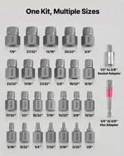 VEVOR Screw Extractor Set, 27 Pieces Hex Head Multi-Spline Easy Out Bolt Extract