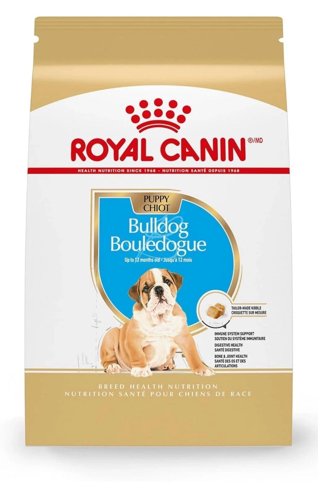 Royal Canin Chicken Flavor Bulldog Puppy Dry Dog Food, 6 lb Bag Healthy Growth
