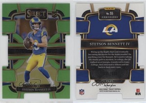 2023 Select Concourse Neon Green Prizm Die-Cut /599 Stetson Bennett IV Rookie RC