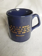 BellSouth Bell System Safety Mug From 1990's But NEW Salesman Sample