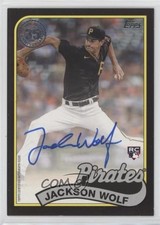 2024 Series 1 1989 Topps Baseball Black 64/199 Jackson Wolf #89BA-JWO Auto 0jk5