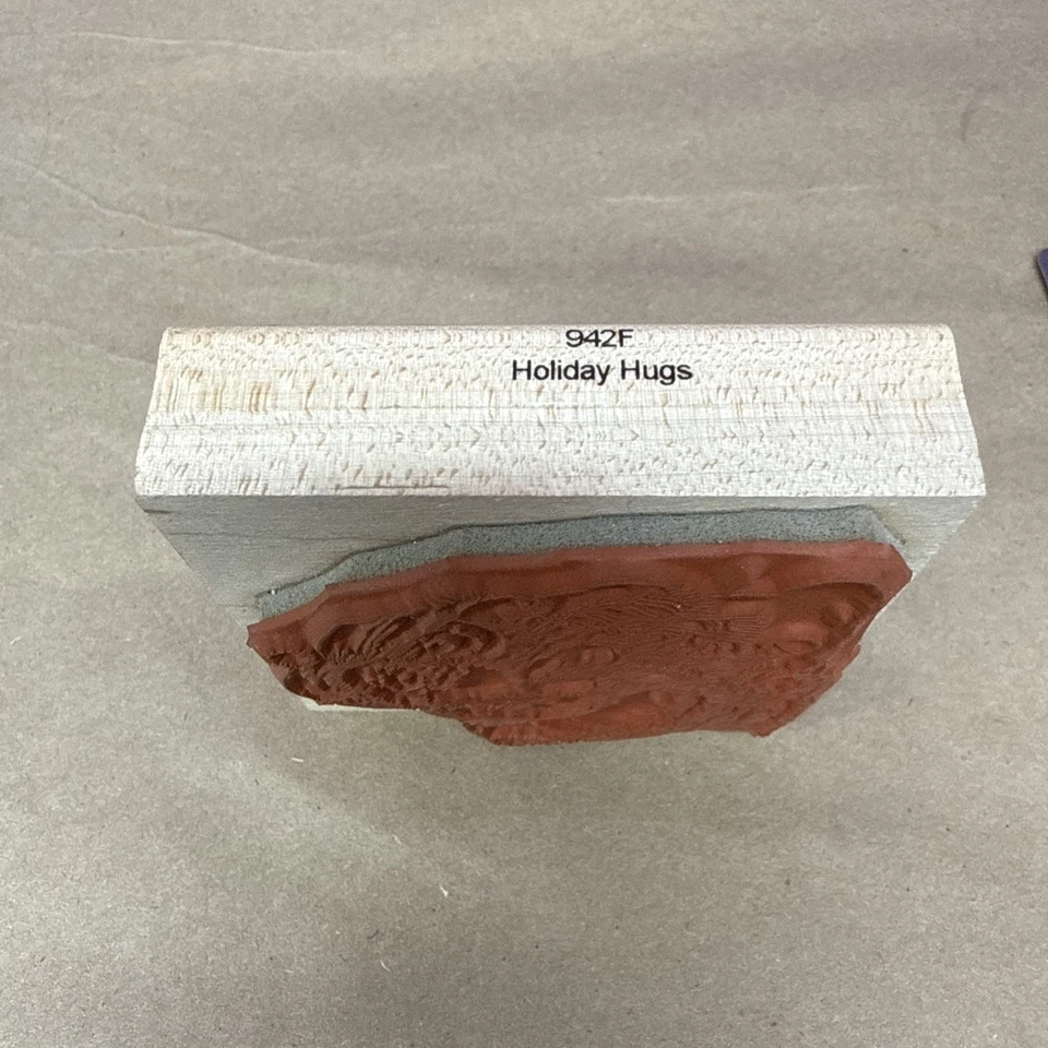 Черный резиновый штамп пенни. Редкая марка. Марка Санта и снеговик. Рождественская марка - Изображение 4 из 4