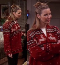 Vtg Womens Polo Ralph Lauren Hand-Knit Wool Fair Isle Red Reindeer Sweater P/M