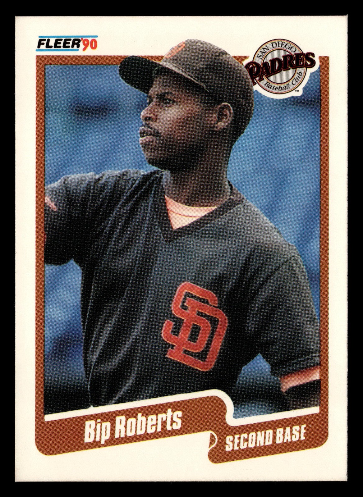 Bip Roberts 1990 Fleer #166 San Diego Padres *078