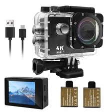 Action 4K 30FPS, Waterproof 30M Ultra HD 131FT 170 Wide Angle Shooting, with ...