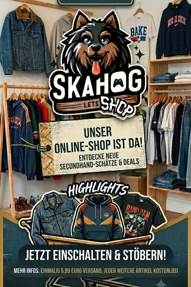 Secondhand Street und Casualwear Shopping im Skahog-Shop