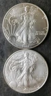 2002 and 2012 $1 American Silver Eagle Dollars