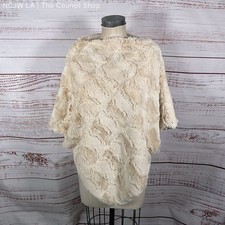 Vintage Donna Salyers Fabulous Furs Faux Ivory Mink Poncho - Size OS