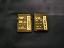 Lexar Professional Silver Plus Series 512GB SDXC UHS-I Memory Card (2 Pack)