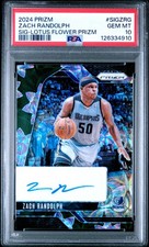 🔥PSA 10🔥Zach Randolph Prizm Lotus Flower Auto /18 POP 1 🔥 PSA 10 🔥