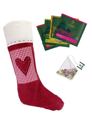 EILLES TEE Riesen Weihnachtsstrumpf rot mit 24 Eilles Tea Diamonds