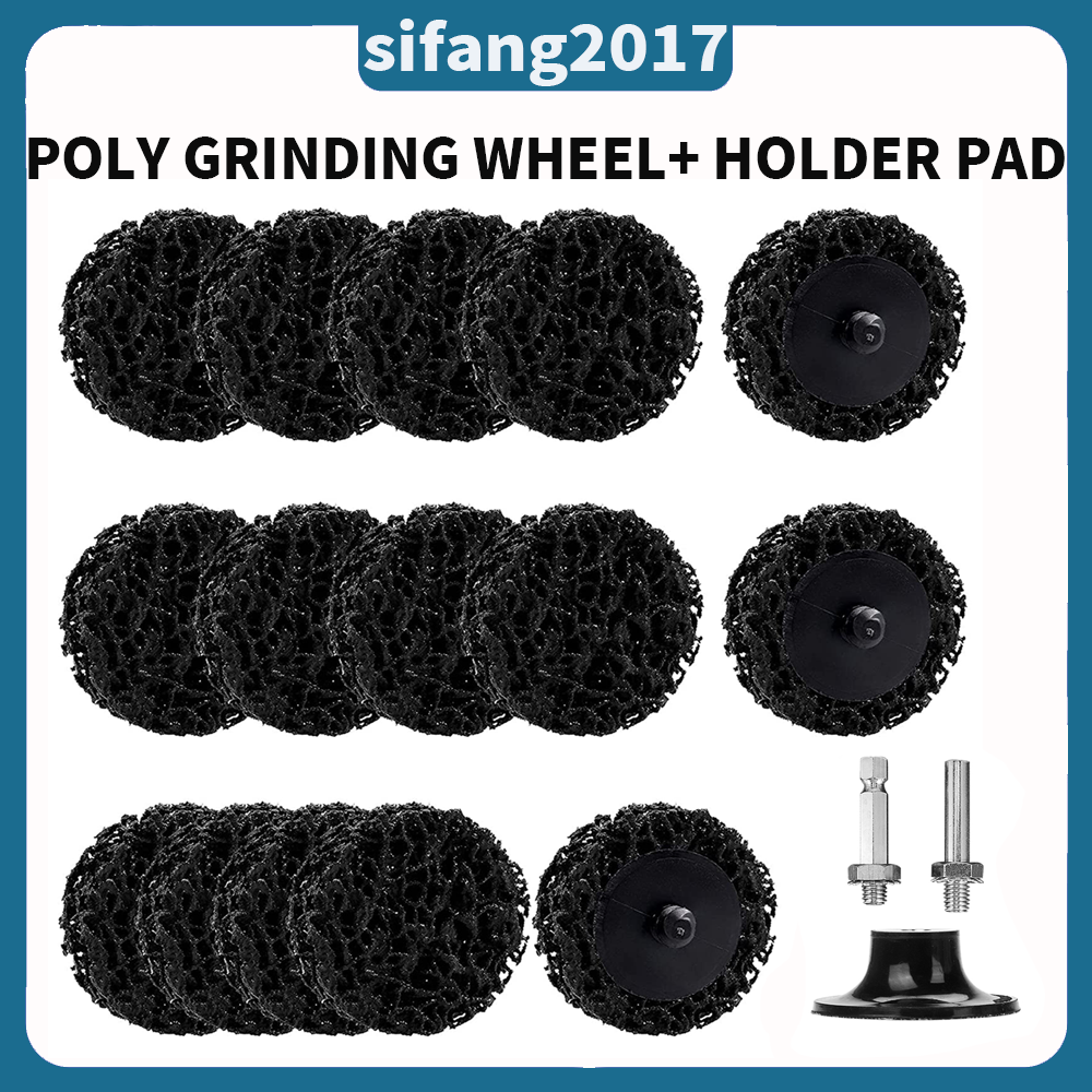 15Pcs 50mm Poly Strip Disc Rust Paint Removal Abrasive Drill For