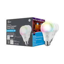 3pk GE Cync A19 Smart LED Light Bulb, Color Changing Wifi 60 Watts