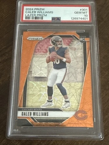 2024 Prizm Caleb Williams Lazer Prizm Orange #301 – PSA  10 RC Bears Rookie
