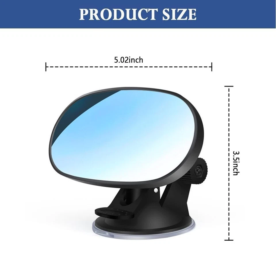 Baby Car Mirror Rear Facing HD Wide Angle + 360° Adjustable Rear View Mirror - Image 2 of 4