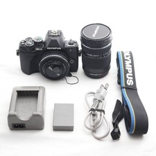 Olympus OM-D E-M10 Mark III Mirrorless Camera Kit 14-42mm  40-150mm Lens Black