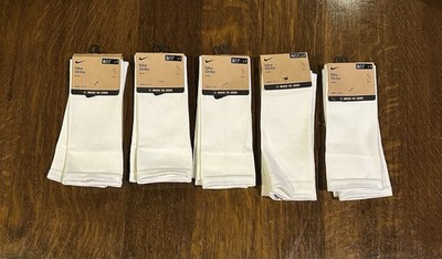 Nike Strike Soccer Socks S/M White Dri-FIT Move to Zero Over the Calf (5 Pairs)