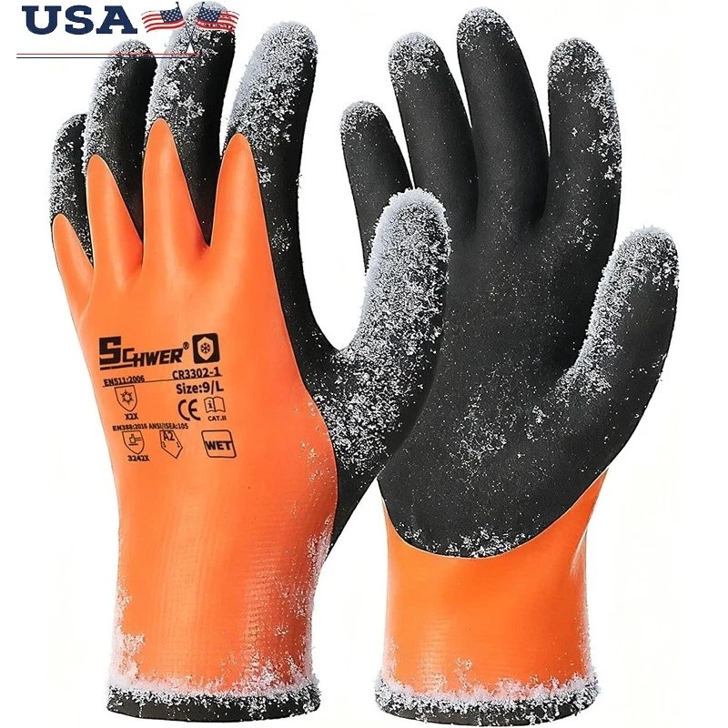 Waterproof Windproof Work Gloves Thermal Grip Outdoor Tasks Gardening Snow New
