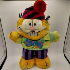 Vintage Dakin Garfield Party Time Clown Plush w/ Spinning Bow Tie 1981 Stuffed