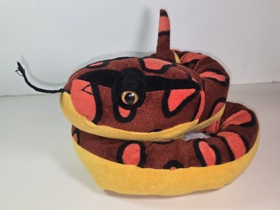 Wild Republic Rainbow Boa Red Orange Yellow Snake 54'' Stuffed Animal Plush 2015