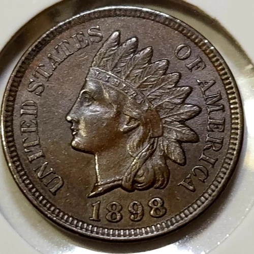 1898 Indian Head Cent - XF+ - 4 Diamonds - Sharp!